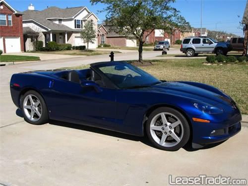 blue corvette convertible
