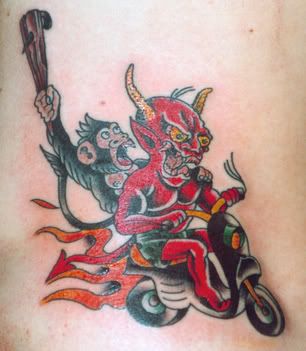 Funny Devil Animal Tattoo Designs