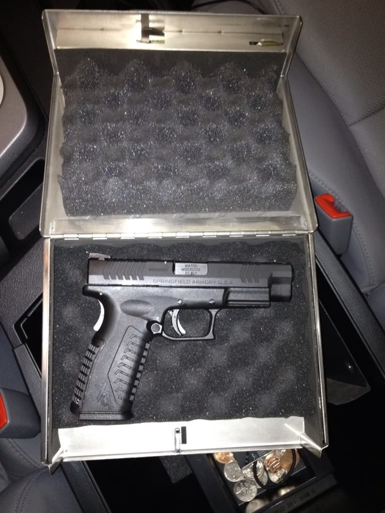Center console holster and lock box setup for my truck Springfield XD