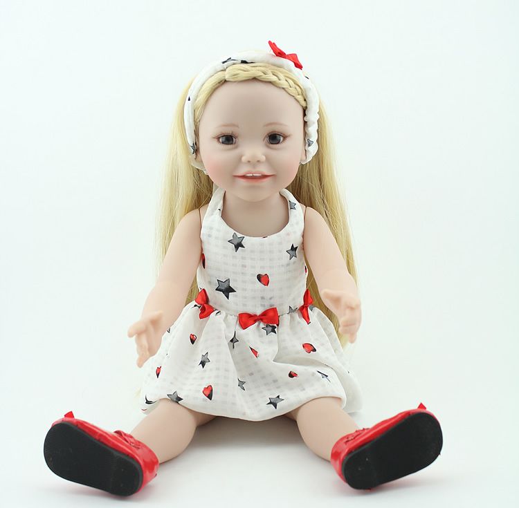 Npk 18inch 45cm Girl Toy Doll Movable Vinyl Smiling Princess Star Golden Ebay 7811