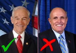 Ron Paul and Rudy Giuliani