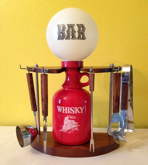 Whiskey Bar Light and Utensil Set