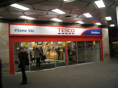 Tesco supermarket entrance