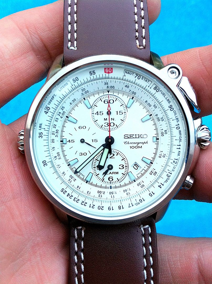 seiko flightmaster white dial