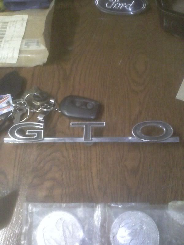 Keys in picture for a size reference Vintage Large Metal GTO Emblem