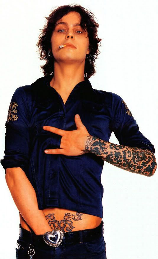 ville valo tattoos. Ville Valo of HIM. Tattoos by