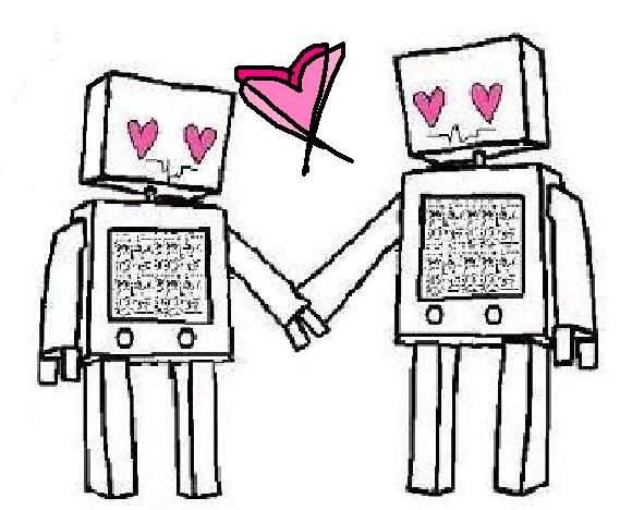 robot love background