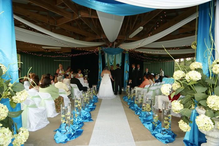 Here 39s my wedding ceremony idea photo I like blue Wedding Ceremony Decor 