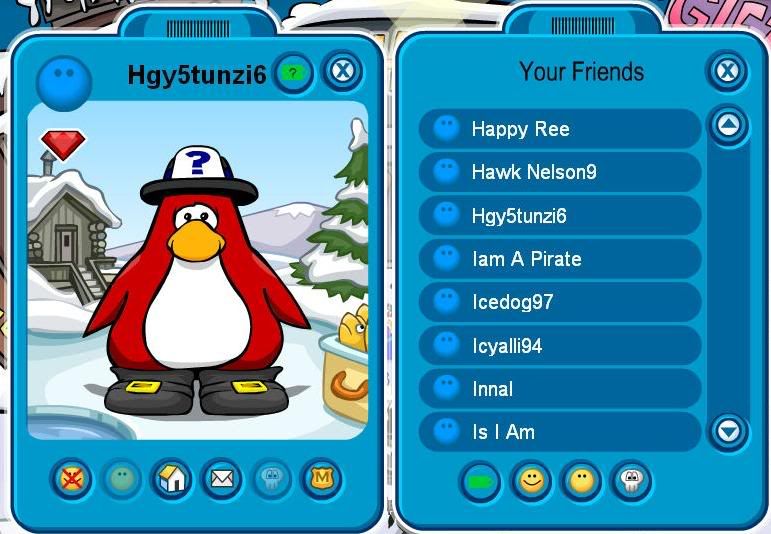 club penguin cards for sale. Up on top (of the player card)