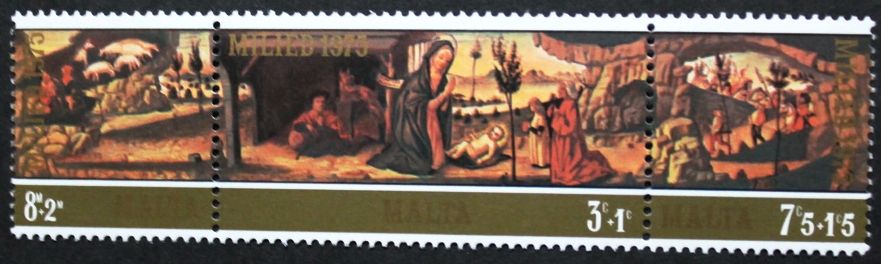 Christmas stamps nativity Magi Malta 1975
