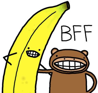 BFF Banana and Monkey Pictures, Images and Photos