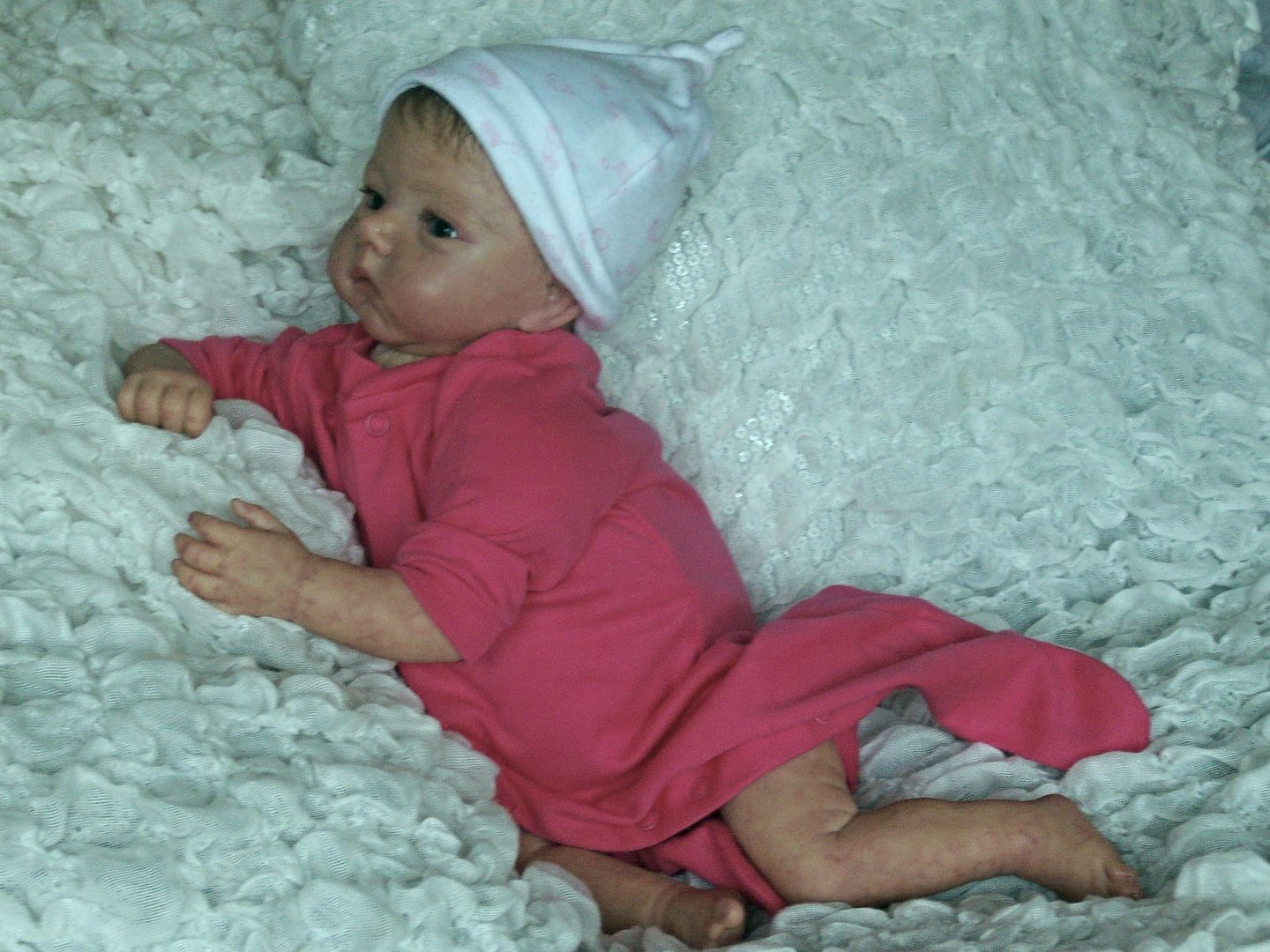 Reborn DollDolly Dimples NurseryHuggy BearSerene and beautiful baby