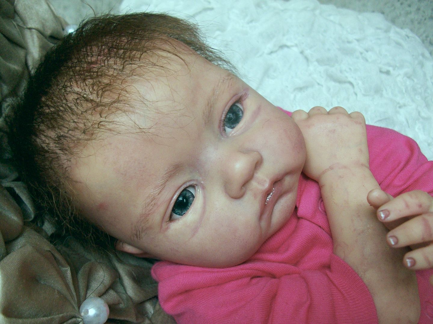 Reborn DollDolly Dimples NurseryHuggy BearSerene and beautiful baby