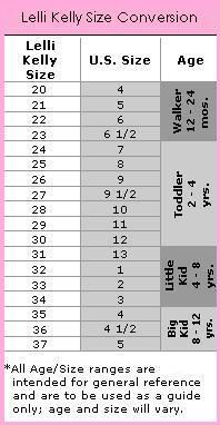 Lelli Size Chart