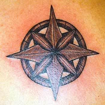 Perfect Design Nautical Star Tattoos With Circles