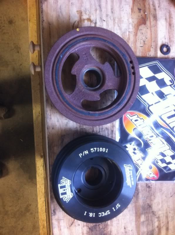 Installed under drive crank pulley