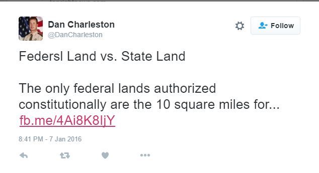 Bundy Takeover of Public Lands Day 3 Tweet From Dan Charleston