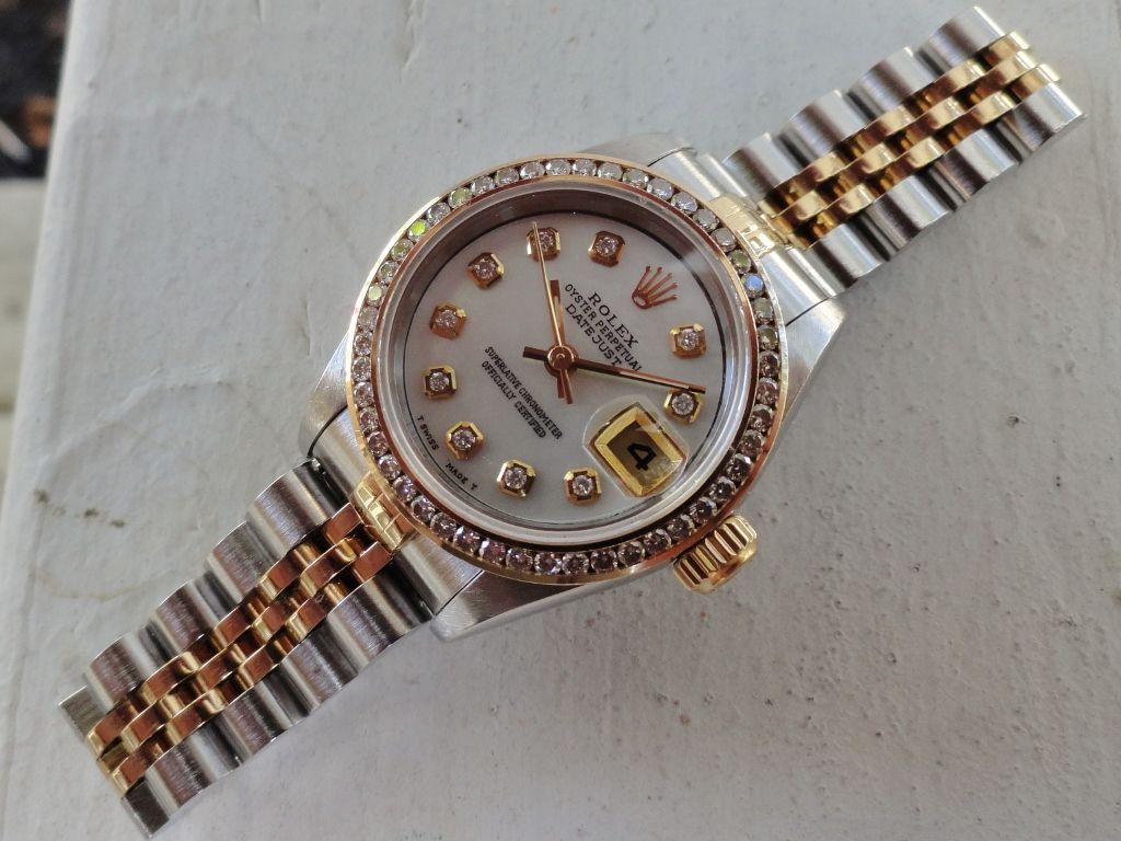 Timezone Sales Corner Fs Ladies Rolex Datejust Factory Diamond Bezel Mop Dial