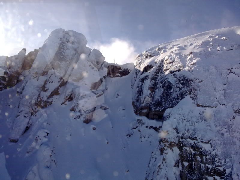 taken 12/19/09 - from the tram - a view of Corbet's Couloir