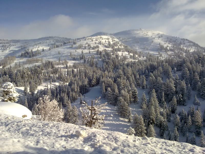 taken from the pullout on the access road as you approach grand targhee resort