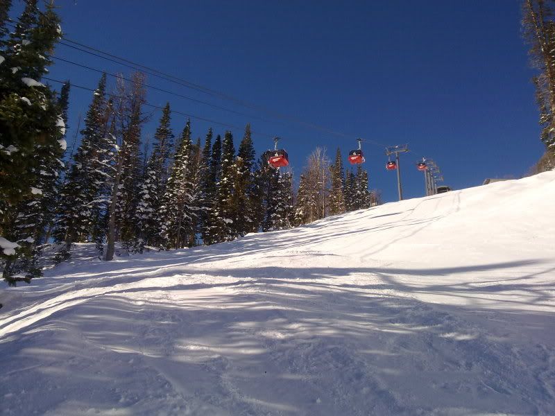 A view of the gondola from Upper Sundance trail