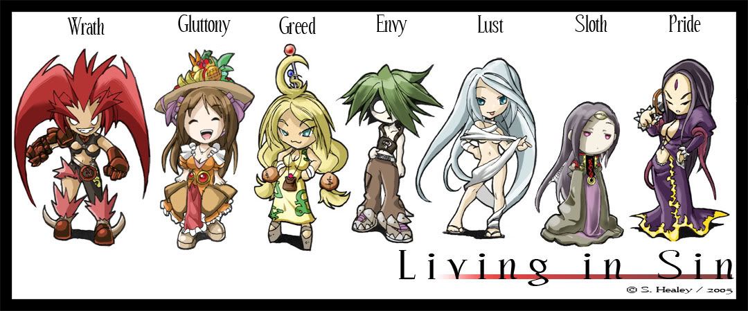 A very clever chibi drawing of the Seven Sins. Since that\'s what my friends and I call ourselves, I decided to throw in a few pics. I did not draw any of them. Our group consists of Hikaru, Kaoru, Haruhi, Kyouya, Mori, Ri, and me, Tamaki. Pictures, Images and Photos