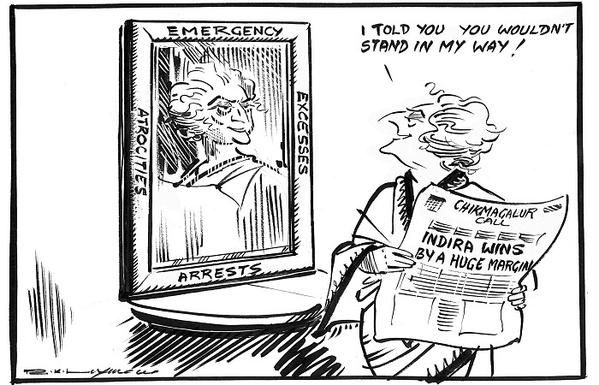 Indira Gandhi Imposing Emergency