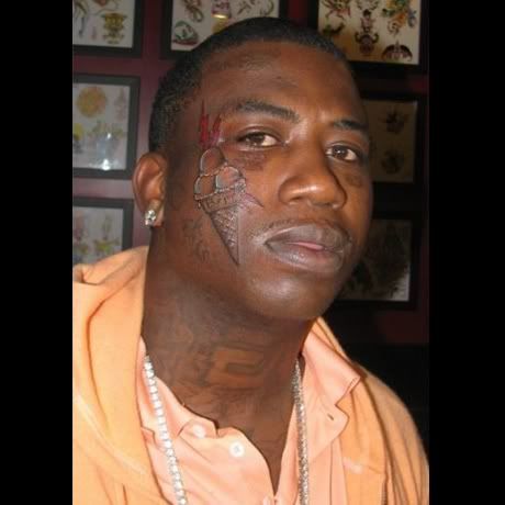 gucci mane tattoo. Gucci Mane#39;s New Face Tattoo