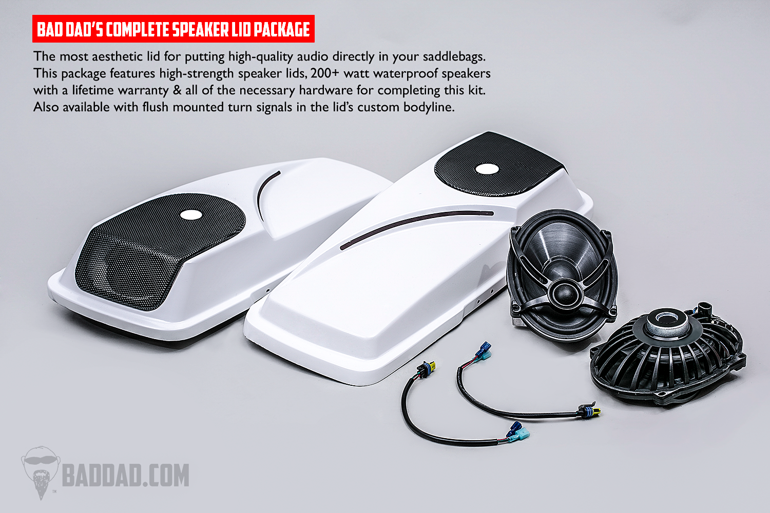 Complete Speaker Lid Package with Flush Lights