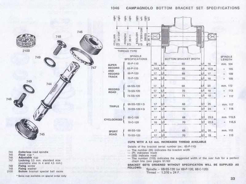 bottom bracket for cycle