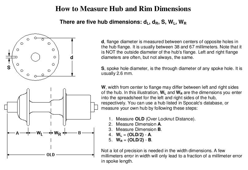 Flange Measurements for Mavic 500 Series Hubs Bike Forums