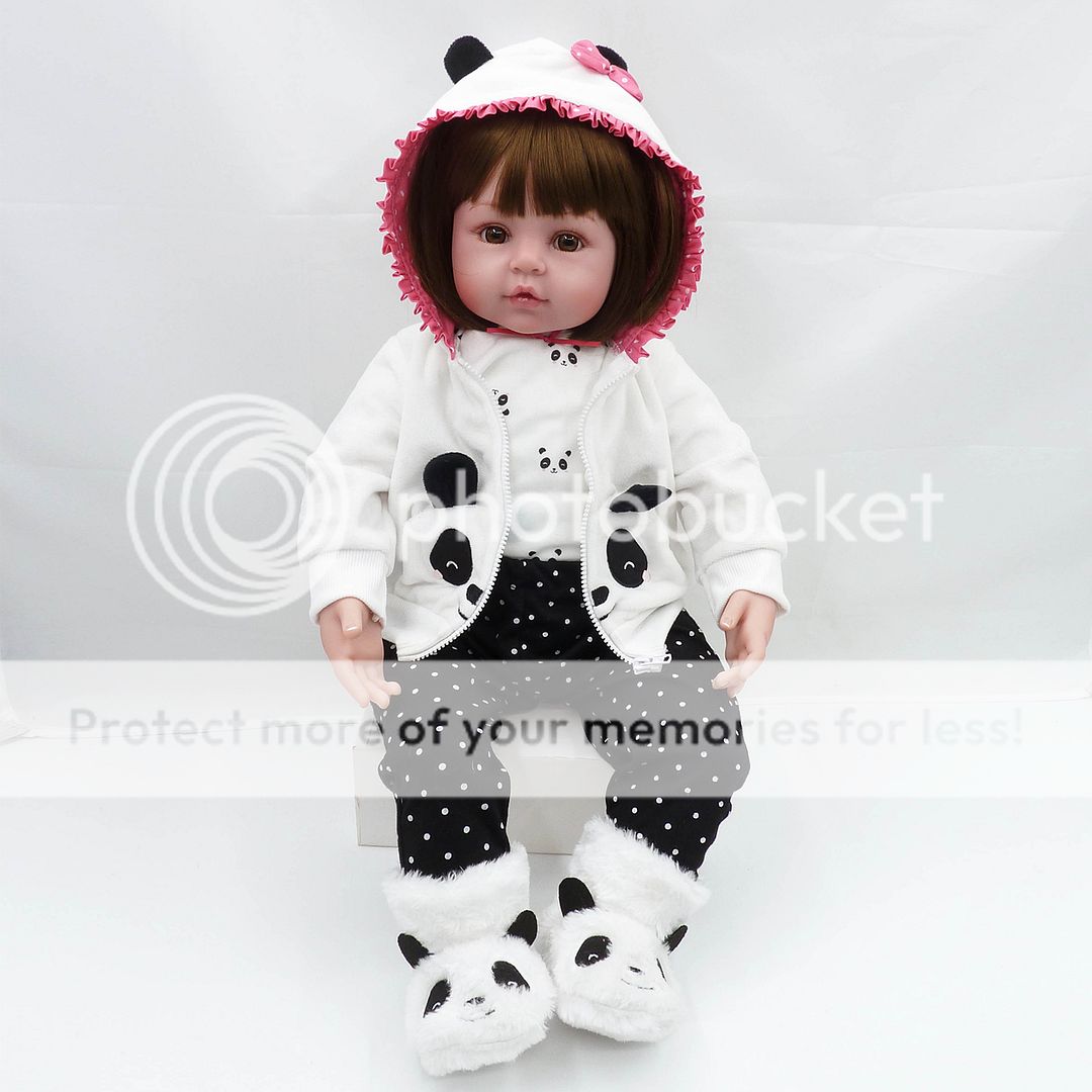 45cm Lifelike Gift C095W Nicery Reborn Baby Doll Soft Silicone Girl Toy 18in