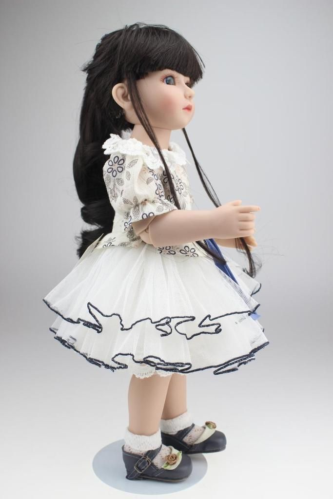 Nicery Bjd Ball Jointed Doll High Vinyl Girl Toy 18in 45cm White Dress Npk Ebay