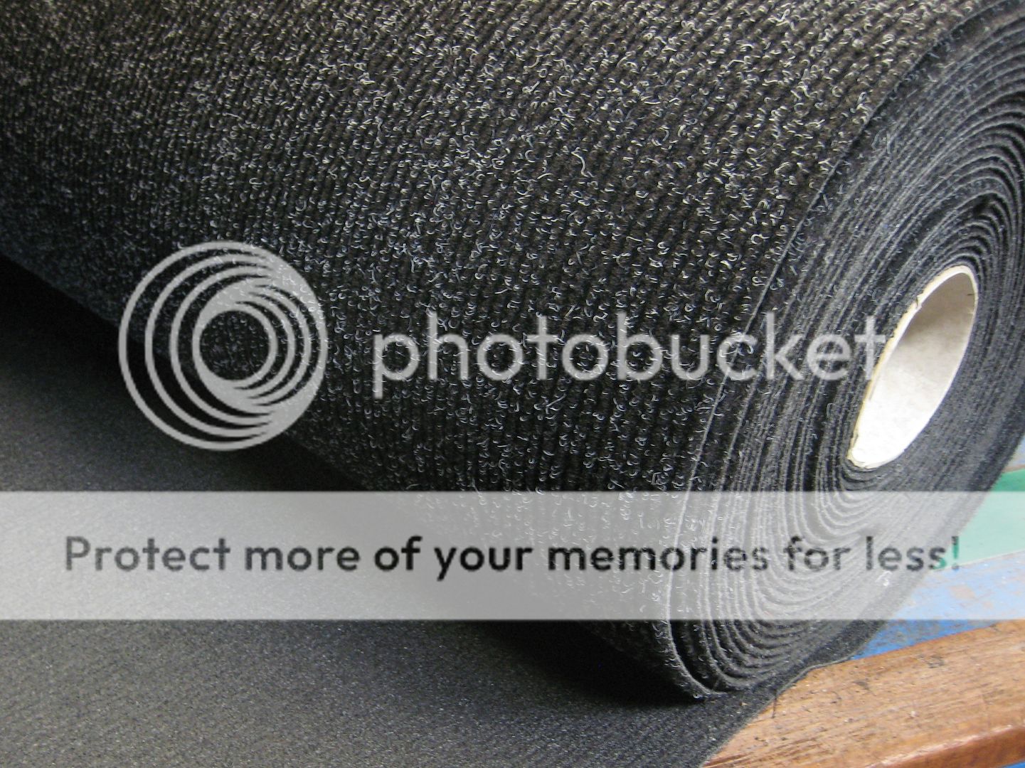 1m x 2m Charcoal Ribbed Carpet w/ Latex Backing Automotive/Trimming