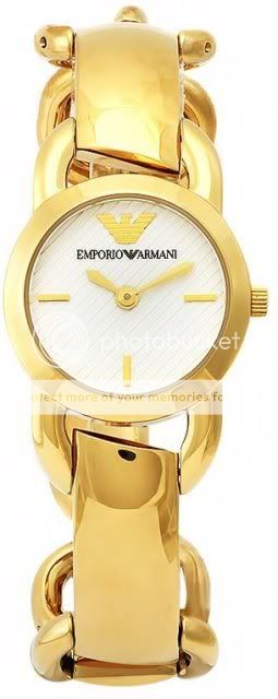 Emporio Armani AR0761 Fashion Goldtone Stainless Steel Ladies Watch 