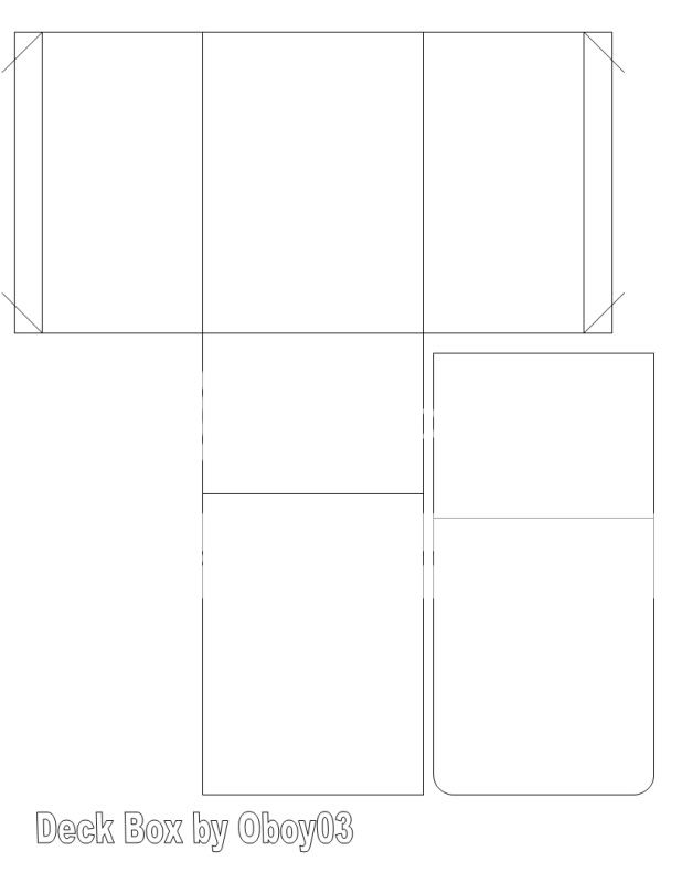 Flip top deck box template