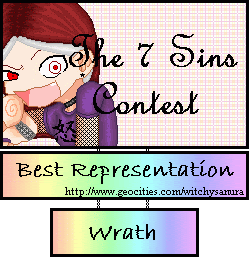 My Wrath doll won Best Representation!! *dances* I love that doll! Muahaha ^_^
