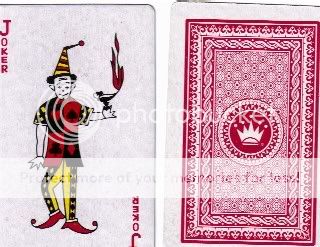 NAIVE RED JOKER, FROM CROWN PLAYING CARDS, MINT SALE  