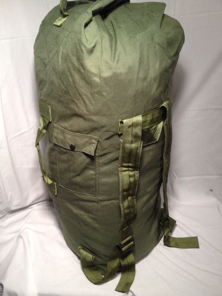 DUFFEL BAG US MILITARY ISSUE ARMY NAVY USMC SEA DEPLOYMENT OD GREEN LOT ...