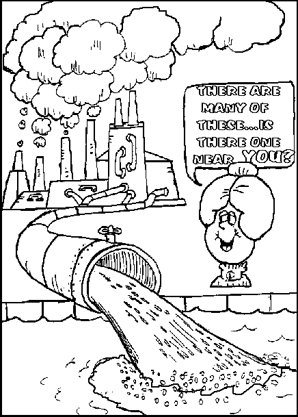 Pollution Coloring Pages
