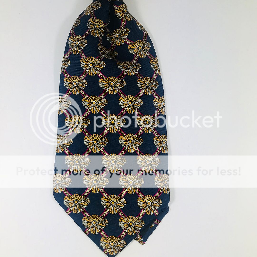 paolo gucci blue geometric classic silk neck tie italy