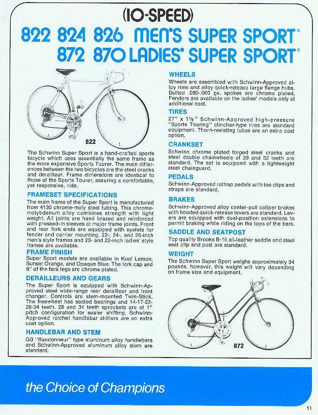 Schwinn Super Sport Road Bike, Cycling Forums