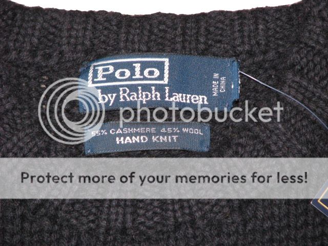 595 NWT POLO RALPH LAUREN CASHMERE WOOL MENS BLACK HEAVY KNIT SWEATER 