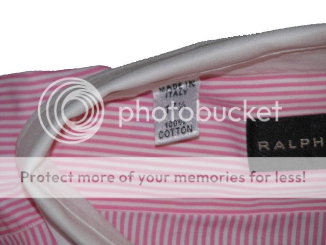 265 NWT RALPH LAUREN BLACK LABEL MENS PINK STRIPED FRENCH CUFF DRESS 