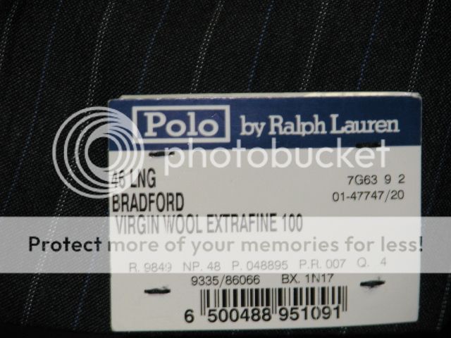 1,595 NWT POLO RALPH LAUREN MENS MADE IN ITALY GREY WOOL STRIPED SUIT 