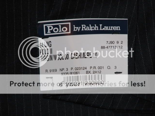 1,595 NWT RALPH LAUREN POLO 2 MENS MADE IN ITALY NAVY STRIPED WOOL 